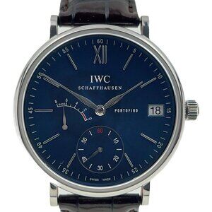 IWC Portifino Steel Blue Dial 45mm Manual Wind Men’s Watch IW510106 - Box/Paper